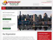 Tablet Screenshot of immigrantbusinessbc.ca